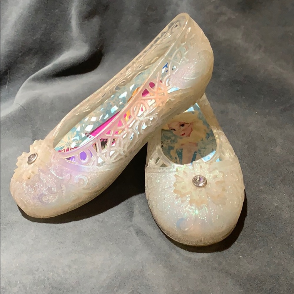 Disney Frozen Glitter Clear Jelly Shoes